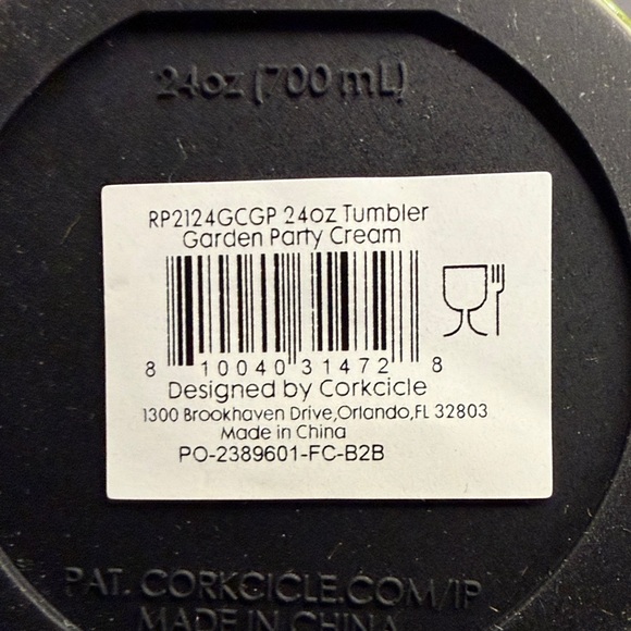 Corkcicle Floral Tumbler with Pink and Orange Accents - Picture 4 of 4